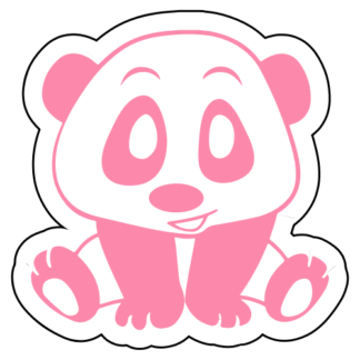 Playful Panda Sticker (Pink)